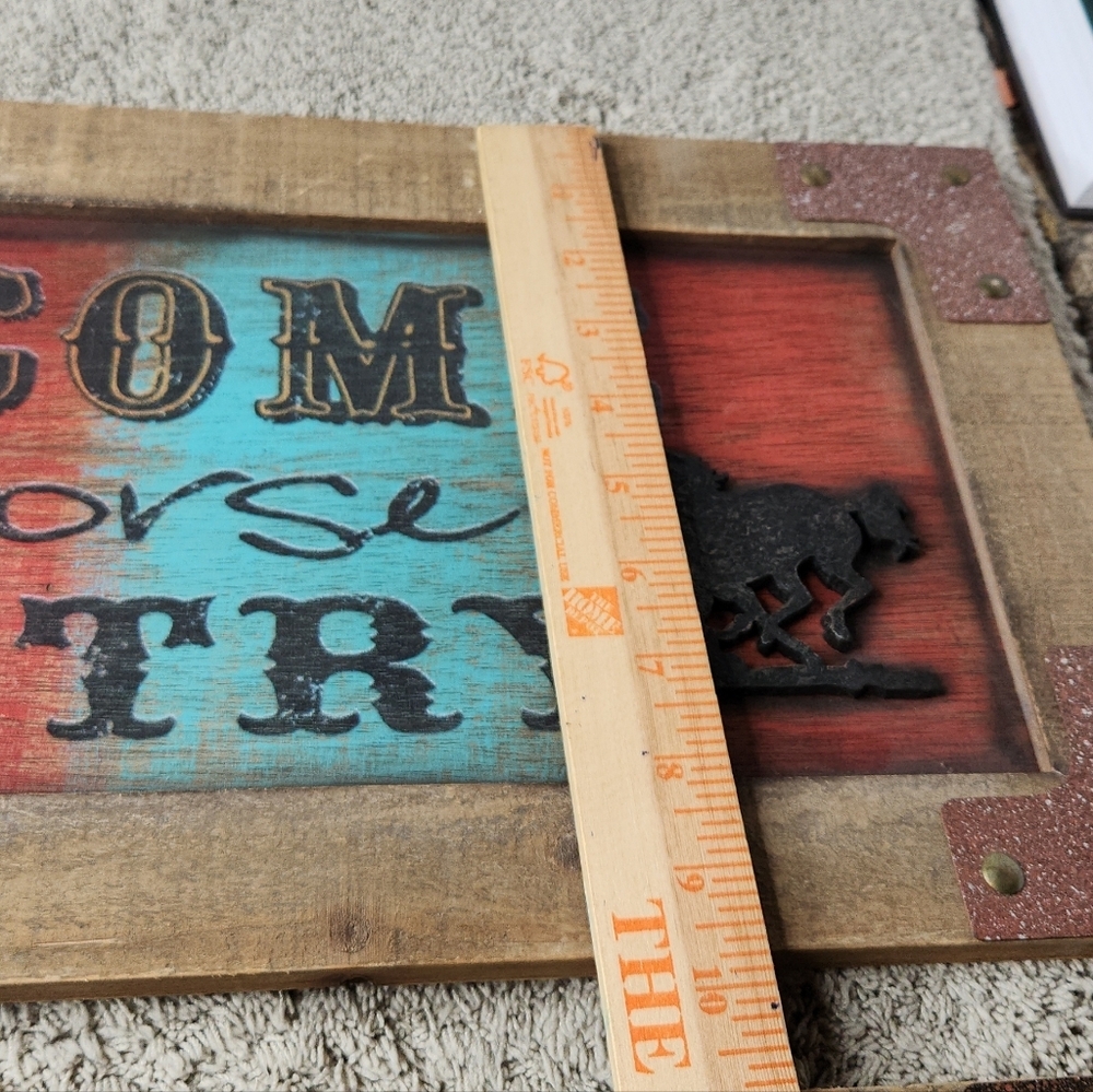 2 Western Decorative Signs With Horses - Picture 3 of 12
